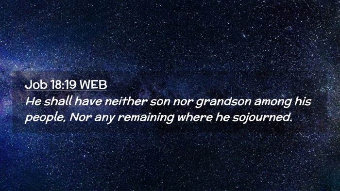 Picture 02 - Job 18:19 WEB Desktop Wallpaper - He shall have neither son nor grandson among his - Desktop Bible Verse Wallpaper
