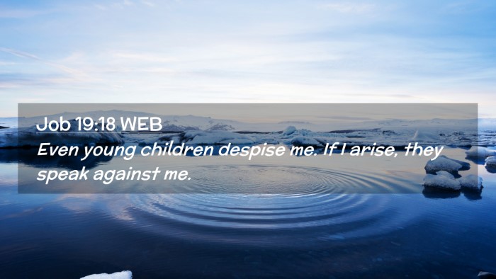 Picture 02 - Job 19:18 WEB Desktop Wallpaper - Even young children despise me. If I arise, they - Desktop Bible Verse Wallpaper