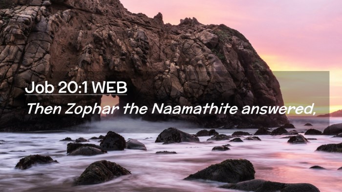 Picture 02 - Job 20:1 WEB Desktop Wallpaper - Then Zophar the Naamathite - Desktop Bible Verse Wallpaper