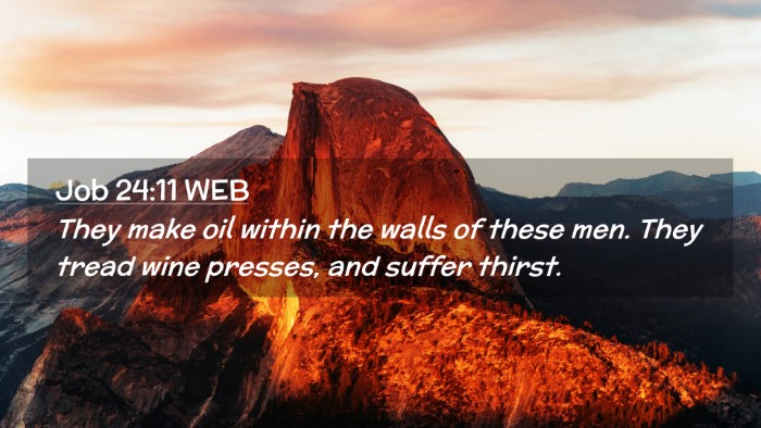 Picture 02 - Job 24:11 WEB Desktop Wallpaper - They make oil within the walls of these men. They - Desktop Bible Verse Wallpaper