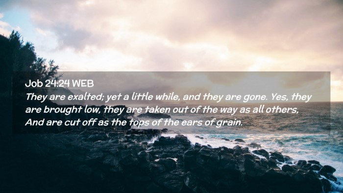 Picture 02 - Job 24:24 WEB Desktop Wallpaper - They are exalted; yet a little while, and they - Desktop Bible Verse Wallpaper