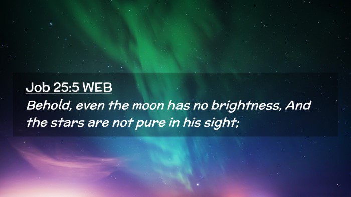 Picture 02 - Job 25:5 WEB Desktop Wallpaper - Behold, even the moon has no brightness, And the - Desktop Bible Verse Wallpaper