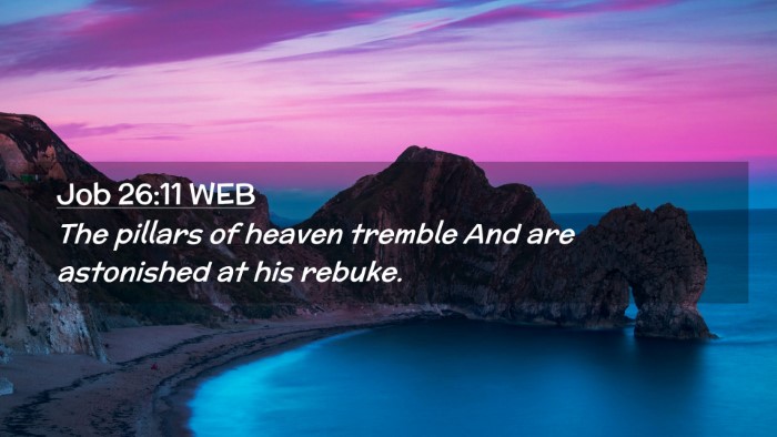 Picture 02 - Job 26:11 WEB Desktop Wallpaper - The pillars of heaven tremble And are astonished - Desktop Bible Verse Wallpaper