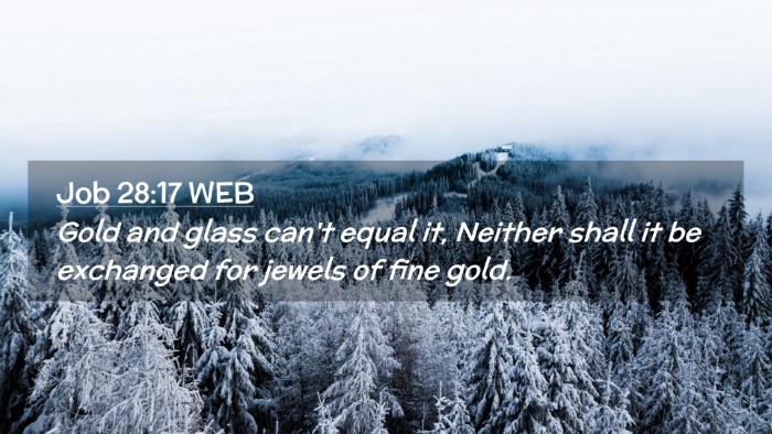 Picture 02 - Job 28:17 WEB Desktop Wallpaper - Gold and glass can't equal it, Neither shall it - Desktop Bible Verse Wallpaper