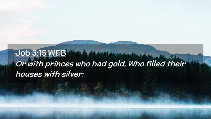 Picture 02 - Job 3:15 WEB Desktop Wallpaper - Or with princes who had gold, Who filled their - Desktop Bible Verse Wallpaper