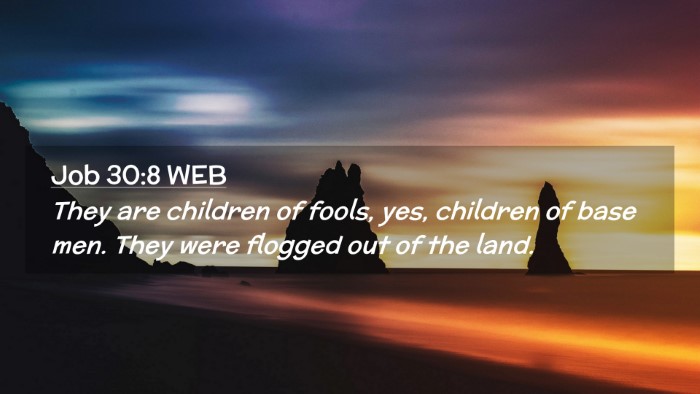 Picture 02 - Job 30:8 WEB Desktop Wallpaper - They are children of fools, yes, children of base - Desktop Bible Verse Wallpaper