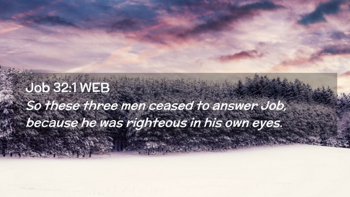 Picture 02 - Job 32:1 WEB Desktop Wallpaper - So these three men ceased to answer Job, because - Desktop Bible Verse Wallpaper