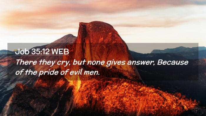 Picture 02 - Job 35:12 WEB Desktop Wallpaper - There they cry, but none gives answer, Because of - Desktop Bible Verse Wallpaper
