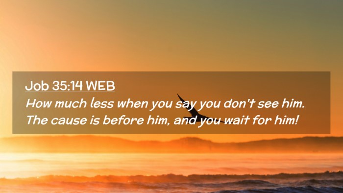 Picture 02 - Job 35:14 WEB Desktop Wallpaper - How much less when you say you don't see him. The - Desktop Bible Verse Wallpaper