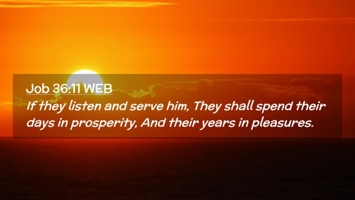 Picture 02 - Job 36:11 WEB Desktop Wallpaper - If they listen and serve him, They shall spend - Desktop Bible Verse Wallpaper