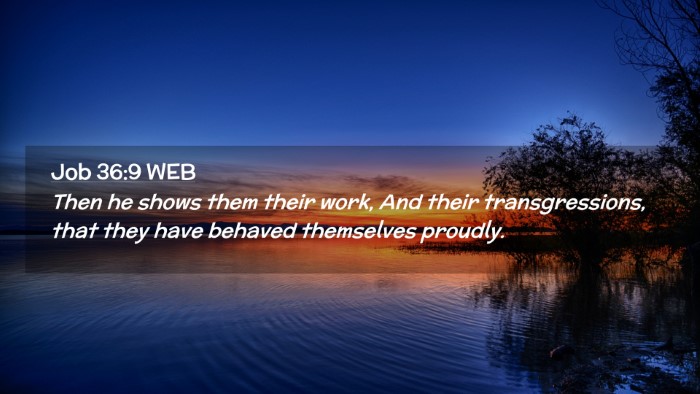 Picture 02 - Job 36:9 WEB Desktop Wallpaper - Then he shows them their work, And their - Desktop Bible Verse Wallpaper