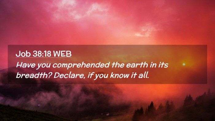 Picture 02 - Job 38:18 WEB Desktop Wallpaper - Have you comprehended the earth in its breadth? - Desktop Bible Verse Wallpaper