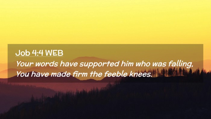 Picture 02 - Job 4:4 WEB Desktop Wallpaper - Your words have supported him who was falling, - Desktop Bible Verse Wallpaper