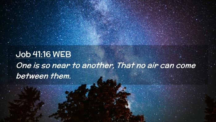 Picture 02 - Job 41:16 WEB Desktop Wallpaper - One is so near to another, That no air can come - Desktop Bible Verse Wallpaper