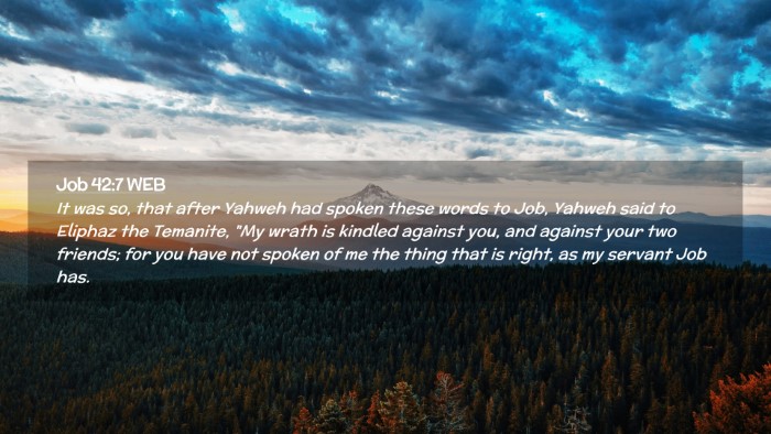 Picture 02 - Job 42:7 WEB Desktop Wallpaper - It was so, that after Yahweh had spoken these - Desktop Bible Verse Wallpaper
