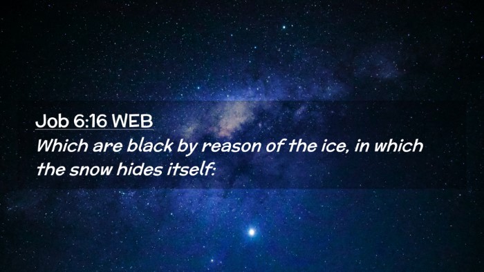 Picture 02 - Job 6:16 WEB Desktop Wallpaper - Which are black by reason of the ice, in which - Desktop Bible Verse Wallpaper