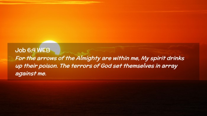Picture 02 - Job 6:4 WEB Desktop Wallpaper - For the arrows of the Almighty are within me, My - Desktop Bible Verse Wallpaper