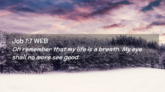Picture 02 - Job 7:7 WEB Desktop Wallpaper - Oh remember that my life is a breath. My eye - Desktop Bible Verse Wallpaper