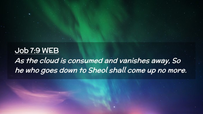 Picture 02 - Job 7:9 WEB Desktop Wallpaper - As the cloud is consumed and vanishes away, So he - Desktop Bible Verse Wallpaper