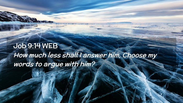 Picture 02 - Job 9:14 WEB Desktop Wallpaper - How much less shall I answer him, Choose my words - Desktop Bible Verse Wallpaper