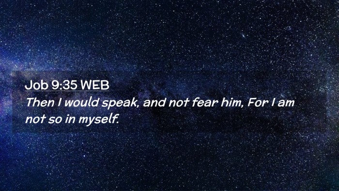 Picture 02 - Job 9:35 WEB Desktop Wallpaper - Then I would speak, and not fear him, For I am - Desktop Bible Verse Wallpaper