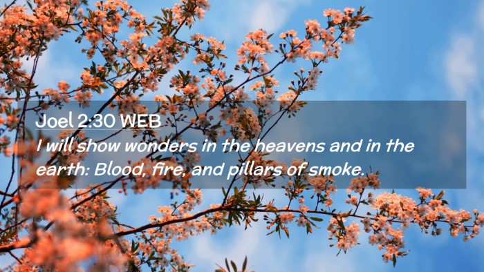 Picture 02 - Joel 2:30 WEB Desktop Wallpaper - I will show wonders in the heavens and in the - Desktop Bible Verse Wallpaper