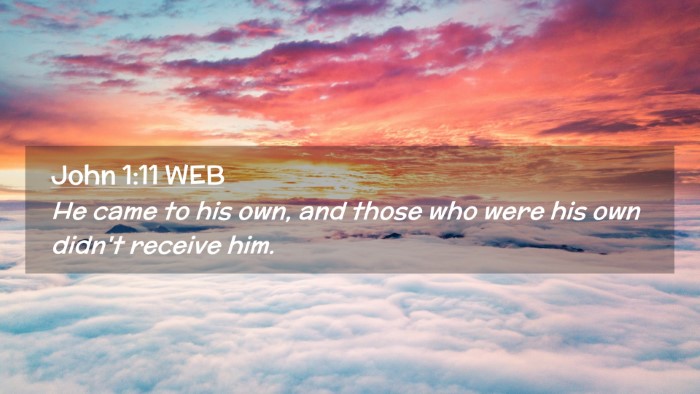 Picture 02 - John 1:11 WEB Desktop Wallpaper - He came to his own, and those who were his own - Desktop Bible Verse Wallpaper