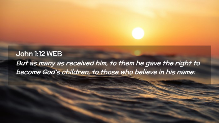 Picture 02 - John 1:12 WEB Desktop Wallpaper - But as many as received him, to them he gave the - Desktop Bible Verse Wallpaper