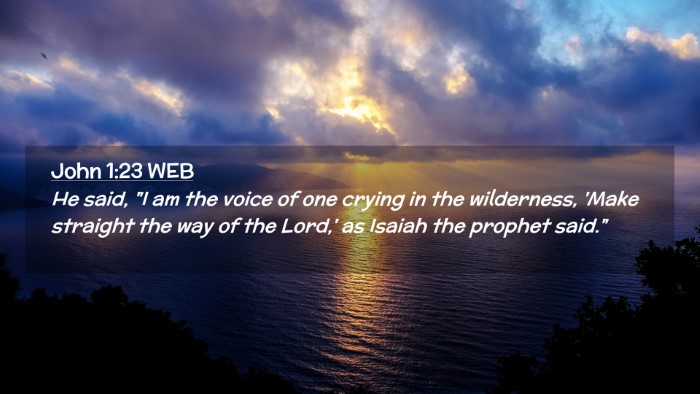 Picture 02 - John 1:23 WEB Desktop Wallpaper - He said, 