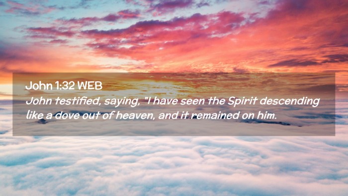 Picture 02 - John 1:32 WEB Desktop Wallpaper - John testified, saying, 