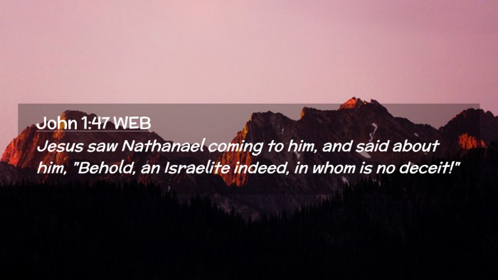 Picture 02 - John 1:47 WEB Desktop Wallpaper - Jesus saw Nathanael coming to him, and said about - Desktop Bible Verse Wallpaper