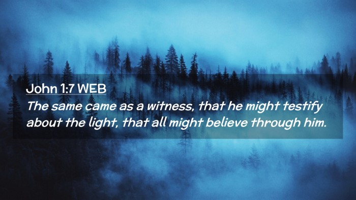 Picture 02 - John 1:7 WEB Desktop Wallpaper - The same came as a witness, that he might testify - Desktop Bible Verse Wallpaper
