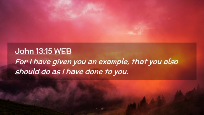 Picture 02 - John 13:15 WEB Desktop Wallpaper - For I have given you an example, that you also - Desktop Bible Verse Wallpaper