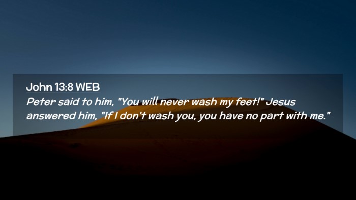 Picture 02 - John 13:8 WEB Desktop Wallpaper - Peter said to him, 