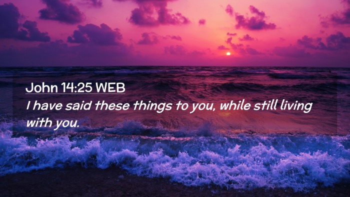 Picture 02 - John 14:25 WEB Desktop Wallpaper - I have said these things to you, while still - Desktop Bible Verse Wallpaper