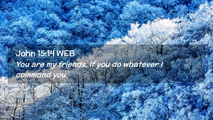 Picture 02 - John 15:14 WEB Desktop Wallpaper - You are my friends, if you do whatever I command - Desktop Bible Verse Wallpaper