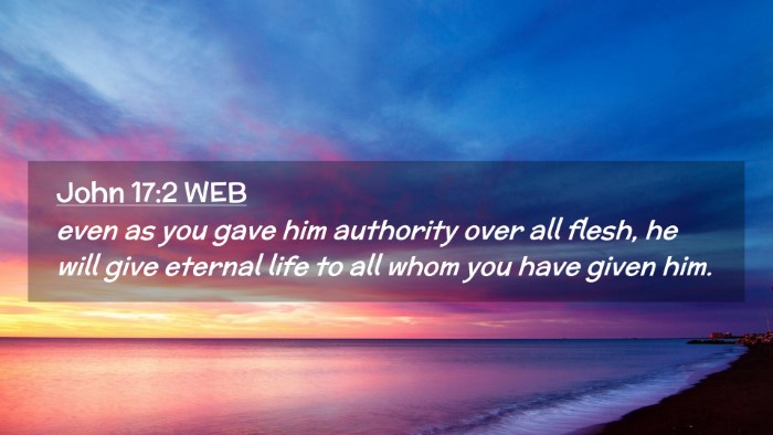 Picture 02 - John 17:2 WEB Desktop Wallpaper - even as you gave him authority over all flesh, he - Desktop Bible Verse Wallpaper