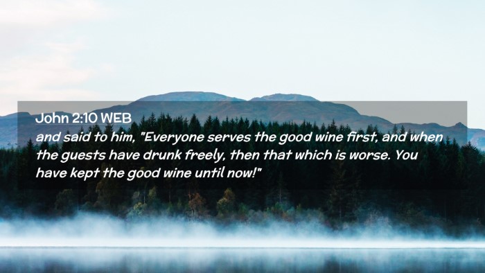 Picture 02 - John 2:10 WEB Desktop Wallpaper - and said to him, 