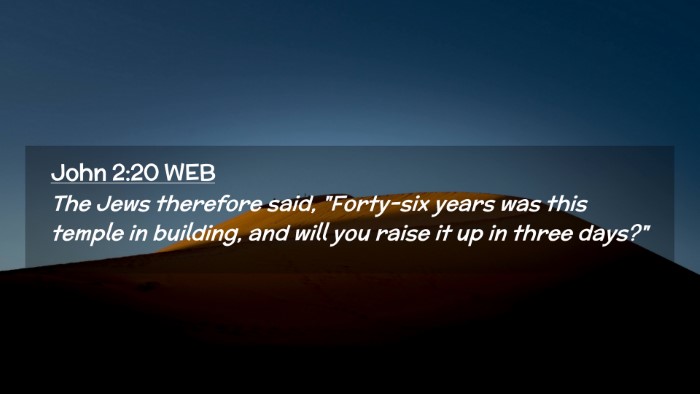 Picture 02 - John 2:20 WEB Desktop Wallpaper - The Jews therefore said, 