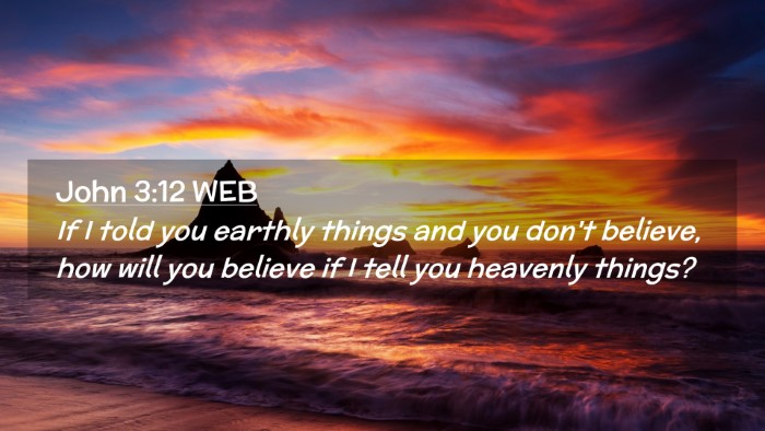 Picture 02 - John 3:12 WEB Desktop Wallpaper - If I told you earthly things and you don't - Desktop Bible Verse Wallpaper