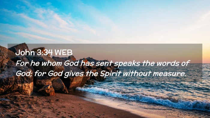 Picture 02 - John 3:34 WEB Desktop Wallpaper - For he whom God has sent speaks the words of God; - Desktop Bible Verse Wallpaper