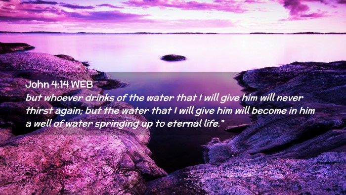 Picture 02 - John 4:14 WEB Desktop Wallpaper - but whoever drinks of the water that I will give - Desktop Bible Verse Wallpaper