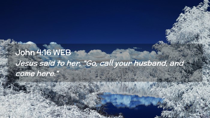 Picture 02 - John 4:16 WEB Desktop Wallpaper - Jesus said to her, 