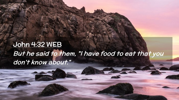 Picture 02 - John 4:32 WEB Desktop Wallpaper - But he said to them, 