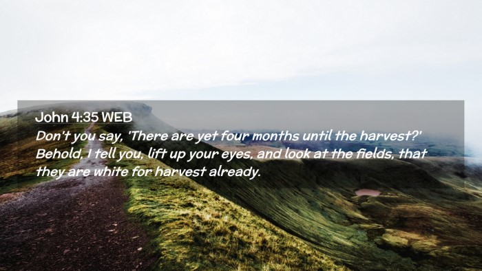Picture 02 - John 4:35 WEB Desktop Wallpaper - Don't you say, 'There are yet four months until - Desktop Bible Verse Wallpaper