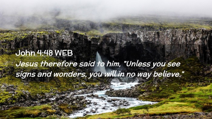 Picture 02 - John 4:48 WEB Desktop Wallpaper - Jesus therefore said to him, 