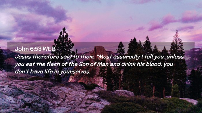 Picture 02 - John 6:53 WEB Desktop Wallpaper - Jesus therefore said to them, 