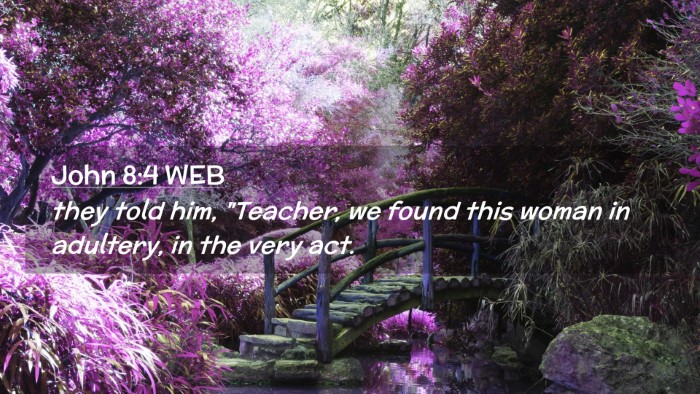 Picture 02 - John 8:4 WEB Desktop Wallpaper - they told him, 