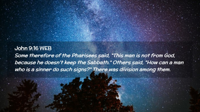 Picture 02 - John 9:16 WEB Desktop Wallpaper - Some therefore of the Pharisees said, 