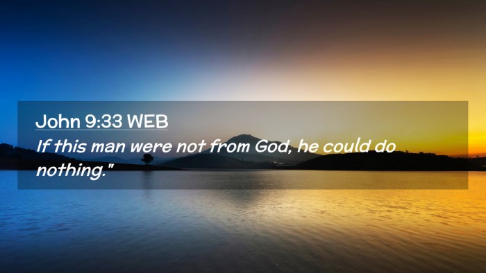 Picture 02 - John 9:33 WEB Desktop Wallpaper - If this man were not from God, he could do - Desktop Bible Verse Wallpaper